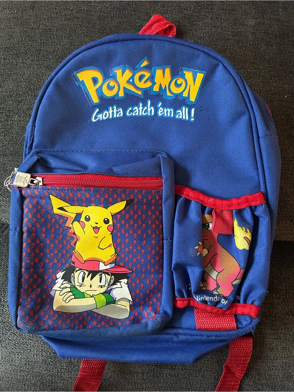 Rare ! Vintage 2000 Nintendo Pokémon Pikachu Backpack Bookbag